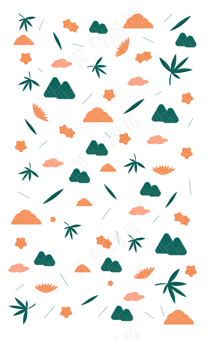 矢量端午国潮风底纹(2000X2000(DPI:10000))ai矢量模版下载