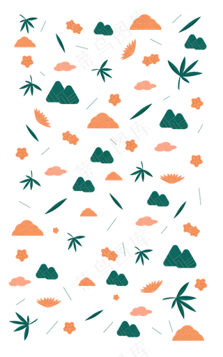 矢量端午国潮风底纹