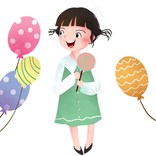 拿着棒棒糖女孩