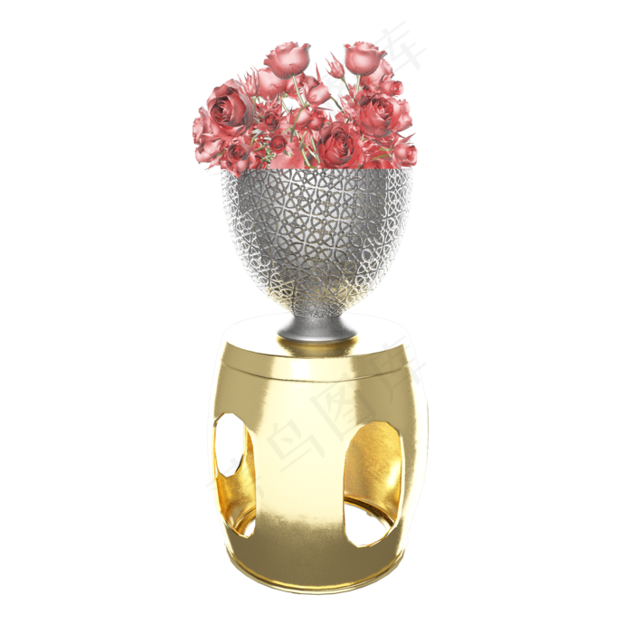 立体家居电商装饰花瓶花(2000X2000(DPI:300))psd模版下载
