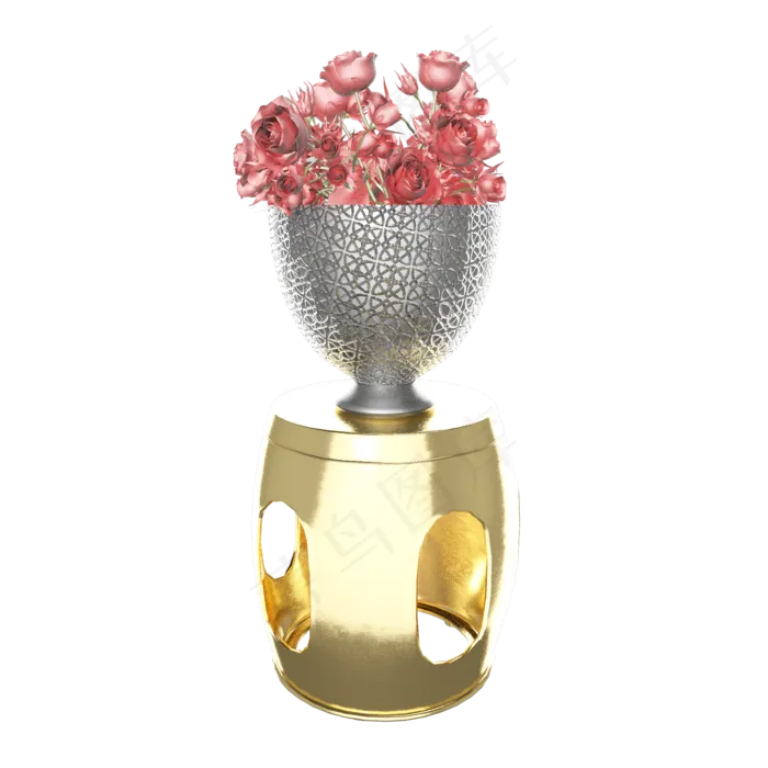 立体家居电商装饰花瓶花(2000X2000(DPI:300))psd模版下载