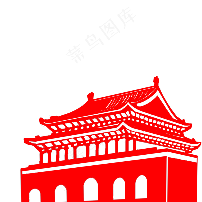 党建剪影国风剪纸(2000X2000(DPI:300))psd模版下载