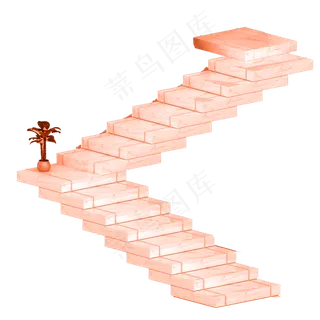 长长的楼梯免抠图