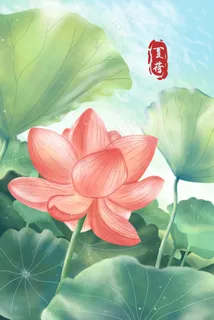 夏天夏季荷叶荷花花朵 夏天夏季荷叶荷花花朵