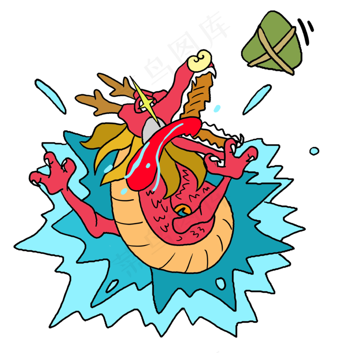 庆祝端午节的插画