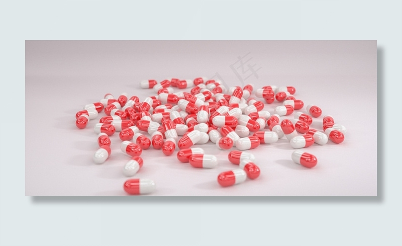 C4D立体简约药丸医疗生活电商背景