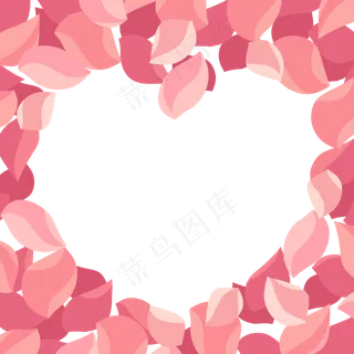 情人节心形花瓣边框