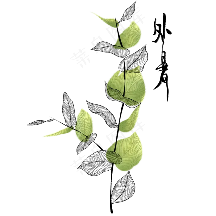 节气处暑植物(2000X2000(DPI:300))psd模版下载