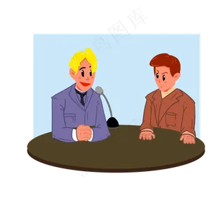 电视台新闻记者采访