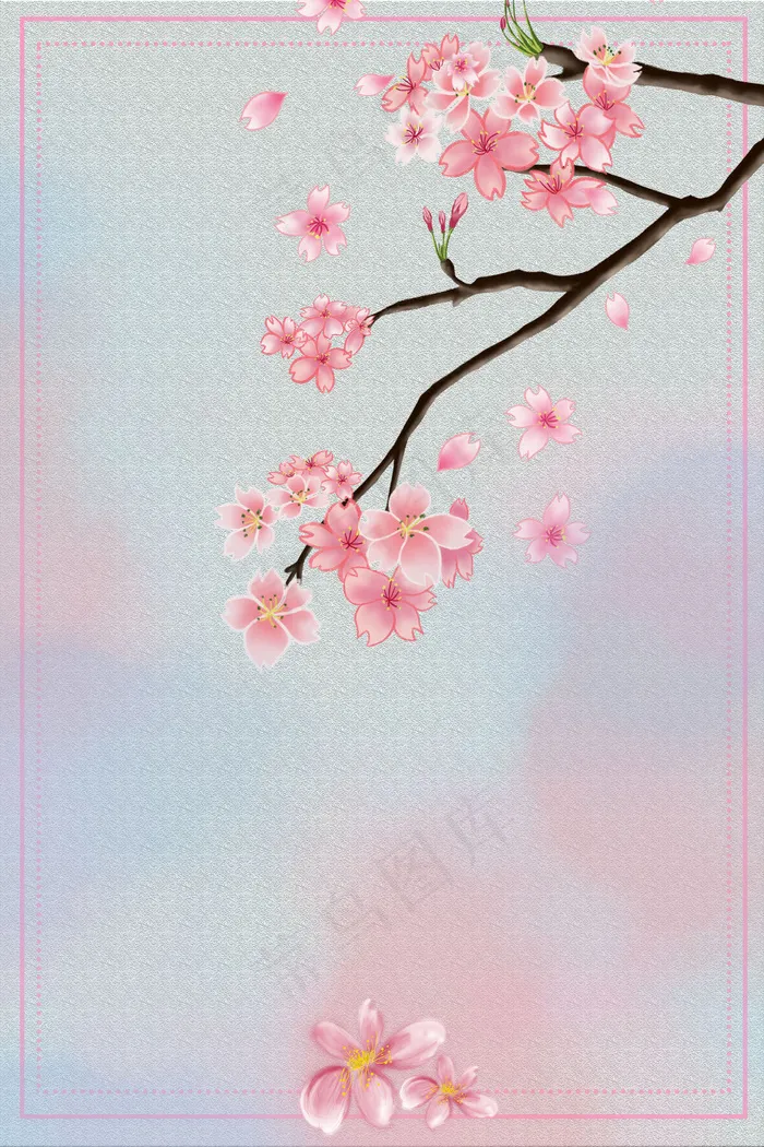 古风唯美水彩花卉(2953*4429px 	      )psd模版下载