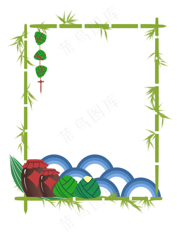 端午节节日边框(2480X3508(DPI:300))psd模版下载