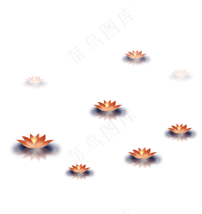 中秋节河灯下载,免抠元素(3599*3800px 300 dpi )psd模版下载