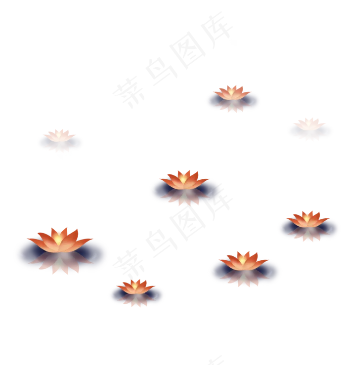 中秋节河灯下载,免抠元素(3599*3800px 300 dpi )psd模版下载