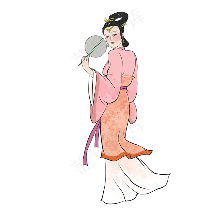 古风人物古代仕女(2000X2000(DPI:299))psd模版下载