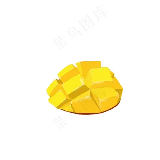 黄色卡通手绘芒果夏季水果