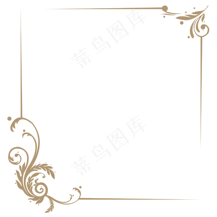 优雅欧式边框花纹矢量素材,免抠元素
