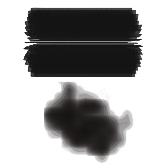 黑色墨迹笔刷墨痕(2000X2000(DPI:300))psd模版下载
