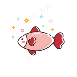 MBE创意小鱼类动物矢量可商用素材,免抠元素