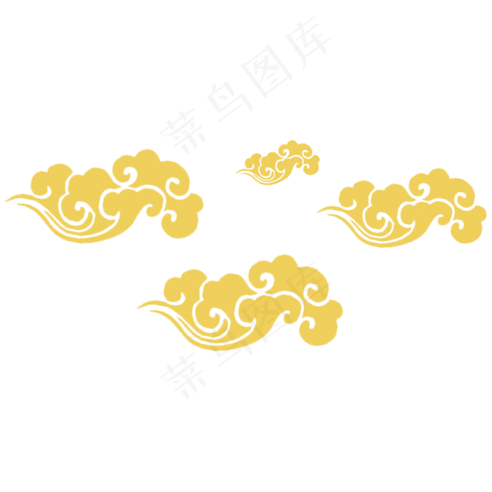 金色祥云漂浮天气,免抠元素