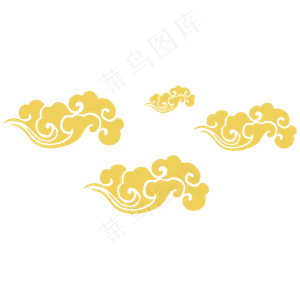 金色祥云漂浮天气,免抠元素