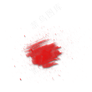 水彩创意红色泼墨