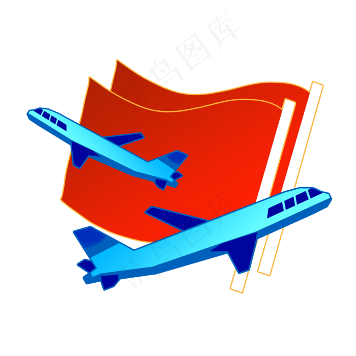 飞机航行红旗建军