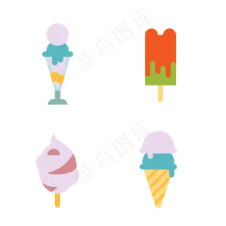 夏季夏至夏天暑假冷饮雪糕素材