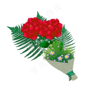 玫瑰花束七夕花卉,免抠元素