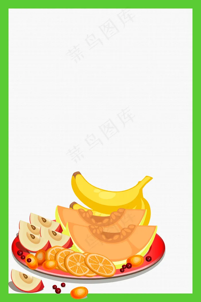创意绿色有机果蔬(3545*5325px 	      )psd模版下载