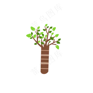 春天生机勃勃的树木