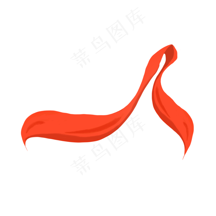 五四青年节红色绸带飘带装饰