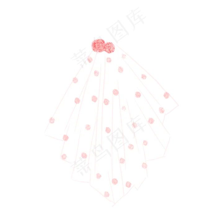 玫瑰波点头纱PNG(2000X2000(DPI:300))psd模版下载