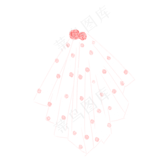 玫瑰波点头纱PNG