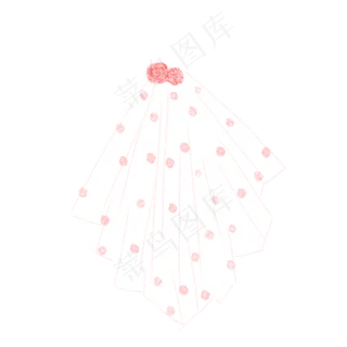 玫瑰波点头纱PNG