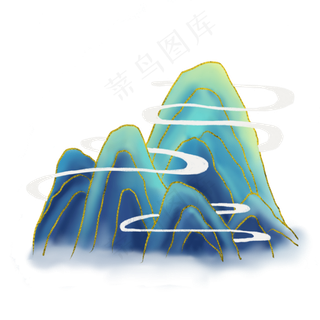 中国风绿色山水