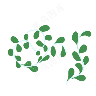 卡通春天绿叶下载