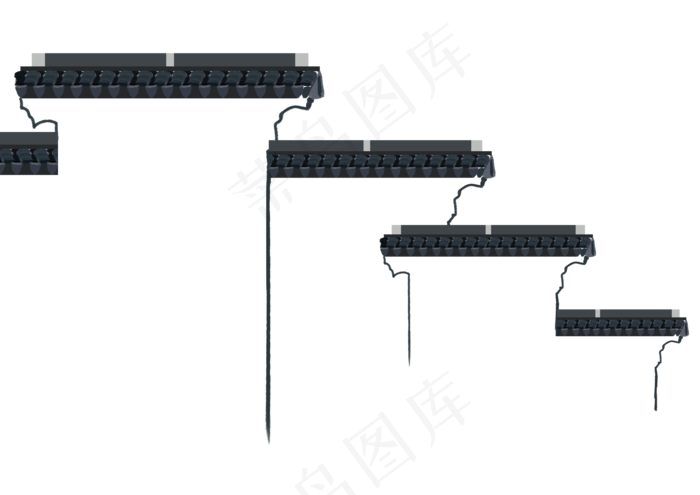 中国风江南古风水墨建筑插画免抠