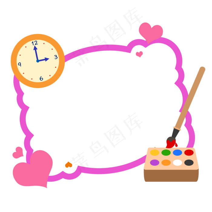 儿童节调色板边框