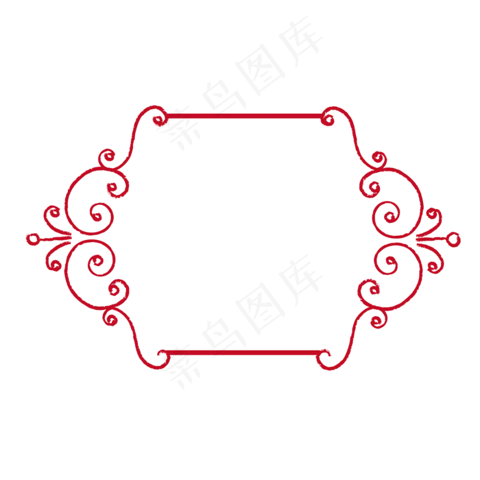 创意中国风红色矢量花纹边框,免抠元素(2083*2083px 300 dpi )eps,ai矢量模版下载