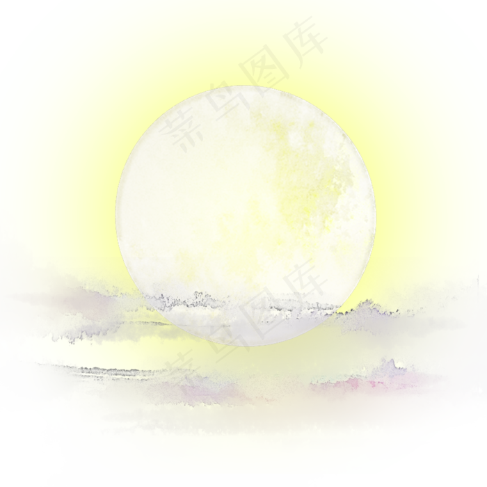 流云满月中秋节月亮,免抠元素(2000X2000(DPI:300))psd模版下载