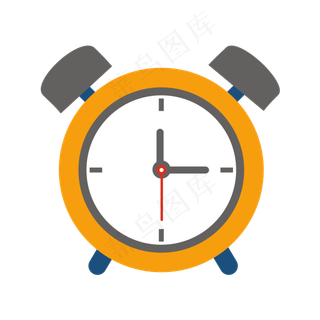 卡通矢量闹钟免抠png,免抠元素