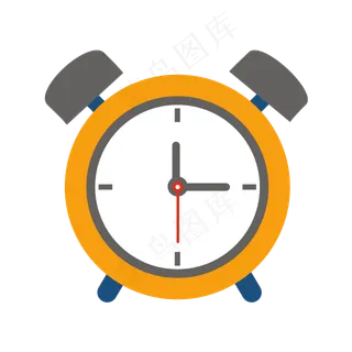 卡通矢量闹钟免抠png,免抠元素