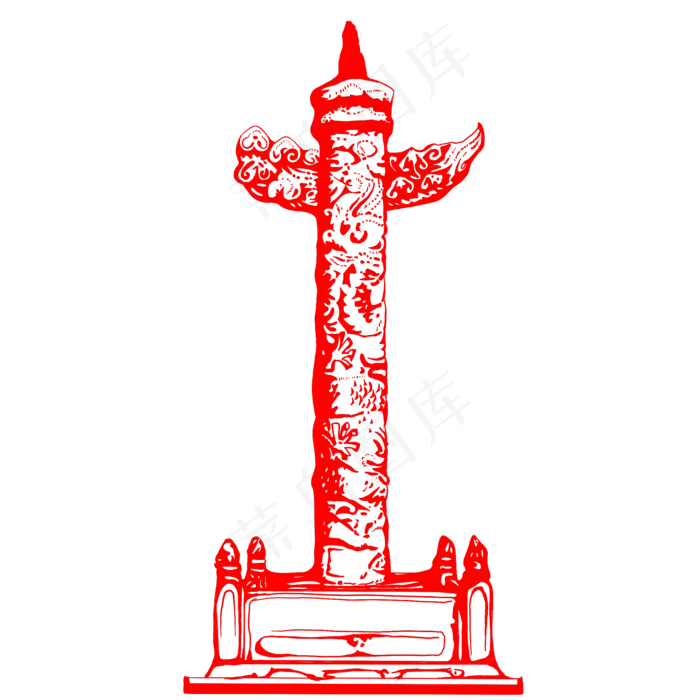 剪纸建筑党建剪影(2000X2000(DPI:300))psd模版下载