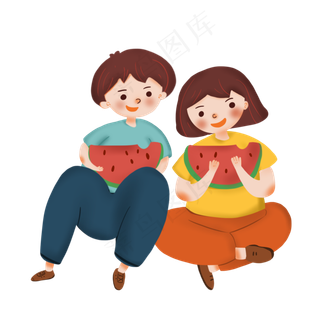 夏至节气卡通设计素材