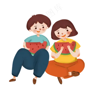 夏至节气卡通设计素材