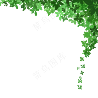 爬山虎绿色叶子png素材,免抠元素