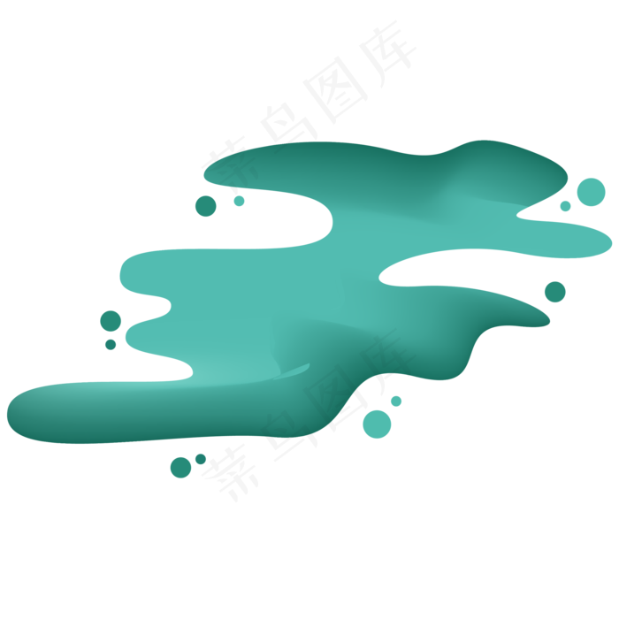 中国风绿色河流(2000*2000px 300 dpi )ai矢量模版下载