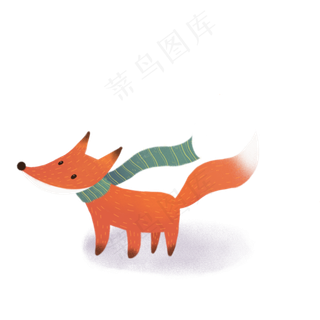 冬季森林动物狐狸设计可商用元素,免抠元素