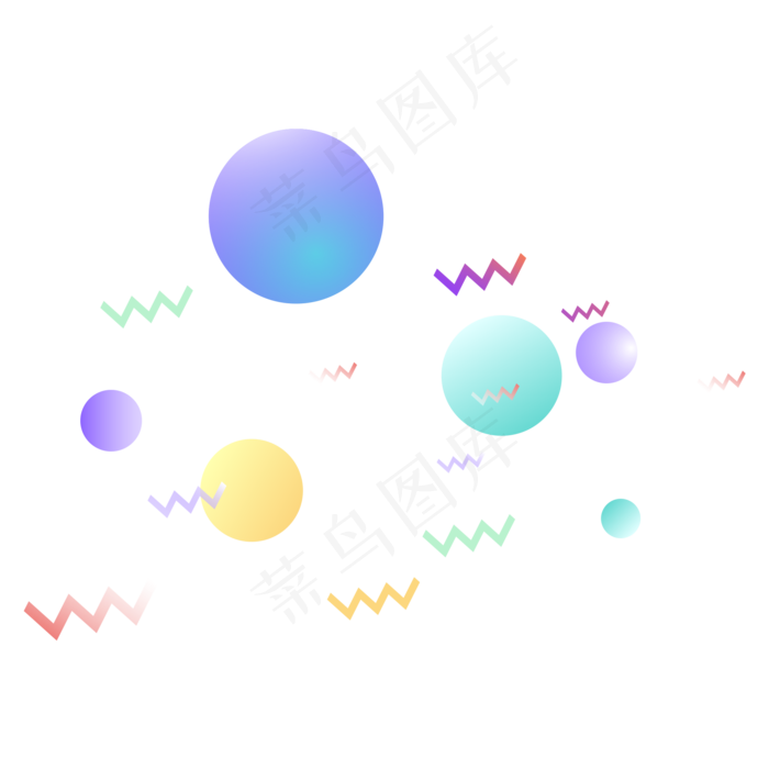 618电商BANNER渐变几何装饰素材矢量