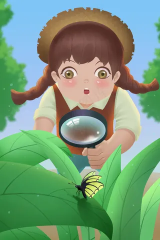 惊蛰人与动物蝴蝶